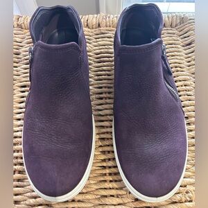 Ecco Women's Purple Ankle Booties with Side zip size 8